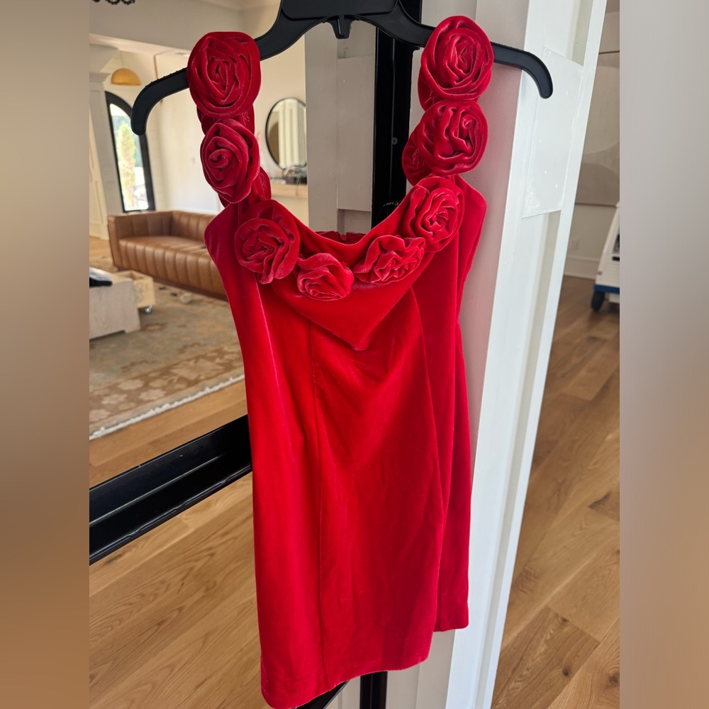 Avec Les Filles Rosette Off the Shoulder Mini Dress 8